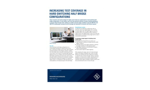 Increasing Test Coverage in Hard Switching Half Bridge Configurations