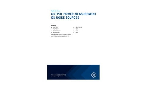 Output Power Measurement on Noise Sources