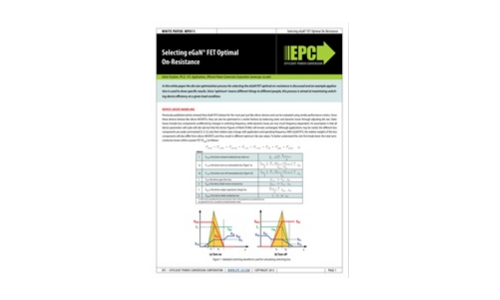 Selecting eGaN® FET Optimal On-Resistance